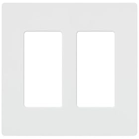Lutron CW-2-WH 2-Gang Claro Wall Plate, White