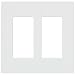 Lutron CW-2-WH 2-Gang Claro Wall Plate, White