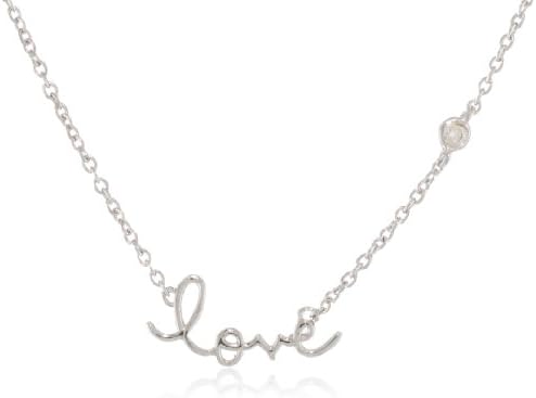 Syd by SE "Love" Necklace with Diamond Bezel