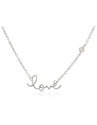 Shy by Sydney Evan Diamond "Love" Necklace, 16"