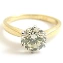 Certified 18ct Yellow Gold 1.56ct L-I1 Single Stone Solitaire Ring