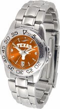 Texas Longhorns Sport AnoChrome Ladies Watch with Steel Band