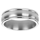 Titanium Comfort Fit Men's Wedding Band, 7mm