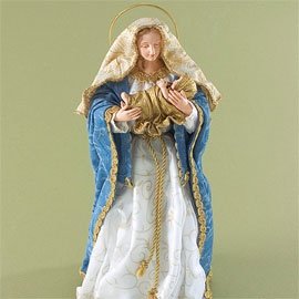 Madonna and Child Tree Topper Santa Figurine