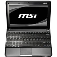 MSI U135-204US 10-Inch Black Netbook - 3 Hour Battery Life
