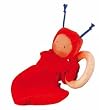 K&auml;the Kruse 74174 Rainbow Baby Red Grabbing Ring Doll