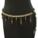 Coconut shell belt, 'Chocolate Flowers'