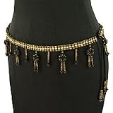 Coconut shell belt, 'Chocolate Flowers'