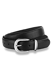 Leather Square Buckle Textured Belt