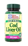 GNP Natural Cod Liver Oil Vitamins A & D - 100 Softgels