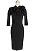 JOYEASYBUY Women's Retro Rockabilly 3/4 Sleeve Bow Sheath Bodycon Wiggle Pencil Dress