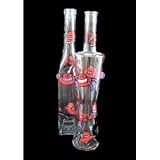 Red Hat Dazzle Design - Hand Painted - All Purpose16 oz. and V Bottles with pour spouts Red Hat Dazzle Design - Hand Painted - All Purpose16 oz. and V B