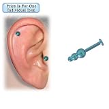 Titanium Cartilage Tragus Ball Spike Design Earring - Green