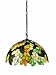 Harvest Dark Bronze Stained Glass Pendant Lamp - C7588