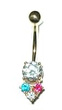 14 karat NICKEL FREE Yellow Gold Belly Button Ring