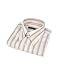 Forzieri Light Gray Striped Short-sleeve Cotton Italian Dress Shirt