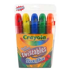 Childrens Toyshop  Toys : BIN529505 Slick Stix Crayon, Twistable, 5/BX, BE, GN, YW, RD, OE