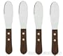 NEW, Wide Sandwich Spreader Butter Knife Knives, Cheese Spreader, Stainless Steel Blades, Restaurant Grade, Set of 4
