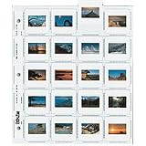 Print File Archival 35mm Slide Pages Holds Twenty 2" x 2" Mounted Transparencies, Top Loading, Pack of 25