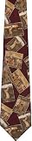 Golf neckties burgundy silk