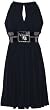 Stretch Jersey Knee-length Holiday Party Cocktail Dress Sequin Trim