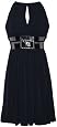 Stretch Jersey Knee-length Holiday Party Cocktail Dress Sequin Trim