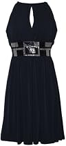 Stretch Jersey Knee-length Party Cocktail Dress Sequin Trim