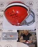 Dante Lavelli Autographed Cleveland Browns "HOF 75" and "Glue Fingers" Mini Football Helmet