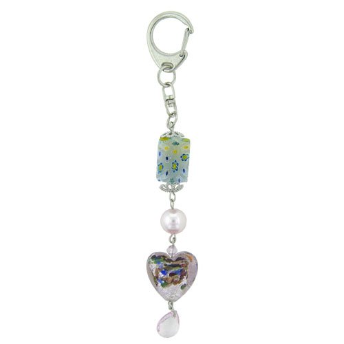 Click here to buy Murano Glass Pink Keychain by Pugster.