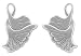 Earrings, 'On Doves's Wings' 1 W 1 L