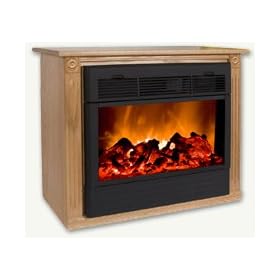 Heat Surge Fireplace with Amish Made Mantle Oak
