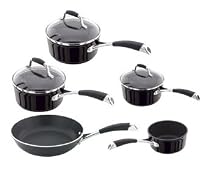 Stellar Induction Black 5 Piece Cookware Set