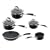 Stellar Induction Black 5 Piece Cookware Set