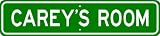 CAREY ROOM SIGN - Personalized Gift Boy or Girl, Aluminum