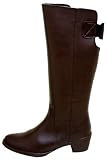 [le coeur tendre.] ルクールタンドル Jeanne (ジャンヌ) 飾りリボンのついたオシャレな長靴 レインブーツ レディース (M（23.5cm）, DarkBrown)