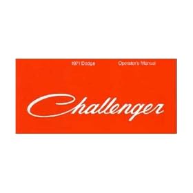 1971 DODGE CHALLENGER Owners Manual User Guide
