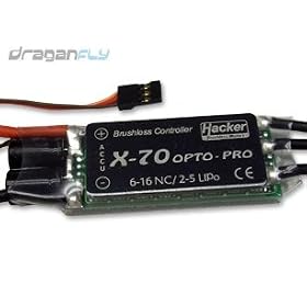 Hacker X-70 Opto Pro Brushless Motor Speed Controller ESC 70A by Hacker Brushless USA, Inc.