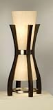 Nova 10122 Ori Table Lamp Medium Brown Wood / Brushed Nickel