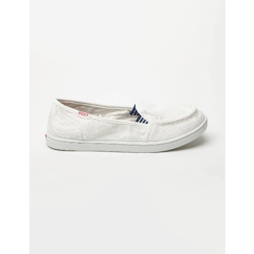 Roxy Women's Lido Slip-On Loafer,White/Blue,8 M US