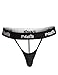 PIKANTE UNDERWEAR Thong Mardi Gras Mesh Black 8007 Medium