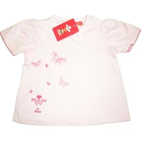 Welsh Rugby Union Girls Short Sleeved T-Shirt (Pink,3 to 6 months)