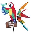 Island Parrot Outdoor Lawn Wind Spinner - 