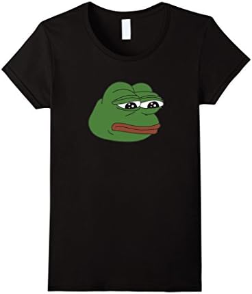 Pepe Frog Meme T-Shirt. - Female Small - Black