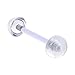 Body Candy Clear Acrylic Flexible Retainer Barbell Tongue Ring 14 Gauge 5/8
