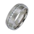 Titanium Ring with Cubic Zirconia - Size: 8-12