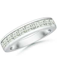 Princess White Moissanite Eternity Band