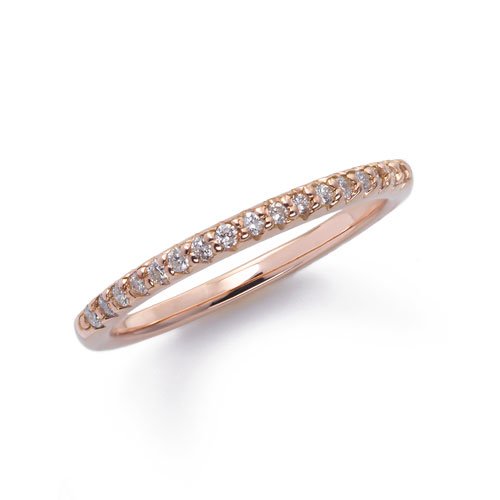 Ze 14k Rose Gold Stackable 1/6ct tw Diamond Ring. Finger Size 7