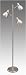 Grandrich G-1355 Three Light Tree Lamp in Satin Steel with Large Shades
