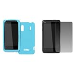 EMPIRE Light Blue Silicone Skin Case Cover + Screen Protector for Sprint HT ....