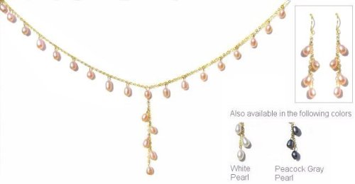 Click here to buy Trellis Fresh Water Pearl Necklace and Earring Set.